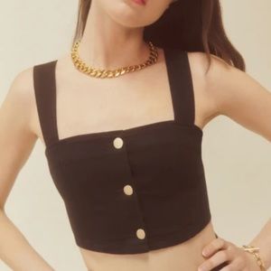 Reformation Denim Crop Top